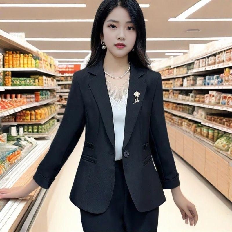 Spring Summer Fashion Women Blazer Casual Office Jacket Outerwear Coat