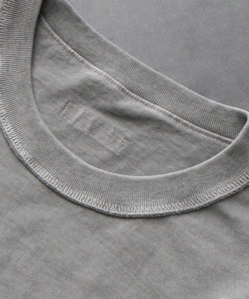 Keuligeon Pigment 3 Stitch Semi-Oversized Short Sleeve T-Shirt Metal Grey