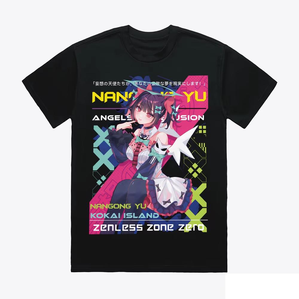 Zenless Zone Zero Nangong Yu Themed TShirt Gamer Merch Great for Gifts Fans Tee Women Unisex Oneck pure Cotton Comfort Streetwear M