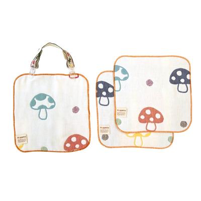 10mois Fukufuku Gauze Handkerchief Clip Set 22x22cm 7212 (Dimowa) (6-layer Gauze) &