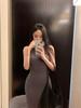 Mature, Sophisticated, Pure and Alluring High-neck Dress for Women, Summer 2026, Sexy Versatile Pencil Long Dress