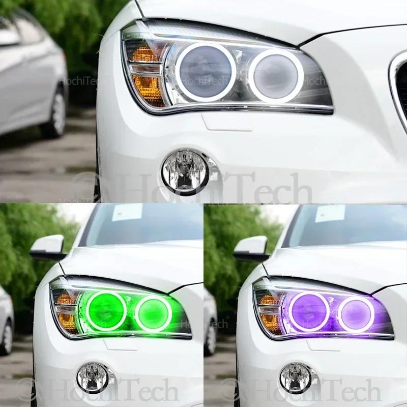 For BMW X1 E84 2009 2010 2011 2012 2013 2014 2015 Accessories High Quality 16-Color RGB Cotton LED Angel Eye Rings Daytime Light