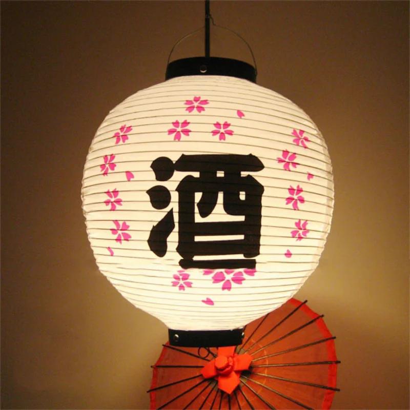 30cm Japanese Izakaya Outdoor Waterproof Decor Lanterns Sake Sushi Lamian Noodles Salmon Cuisine Restaurant Advertising Lantern