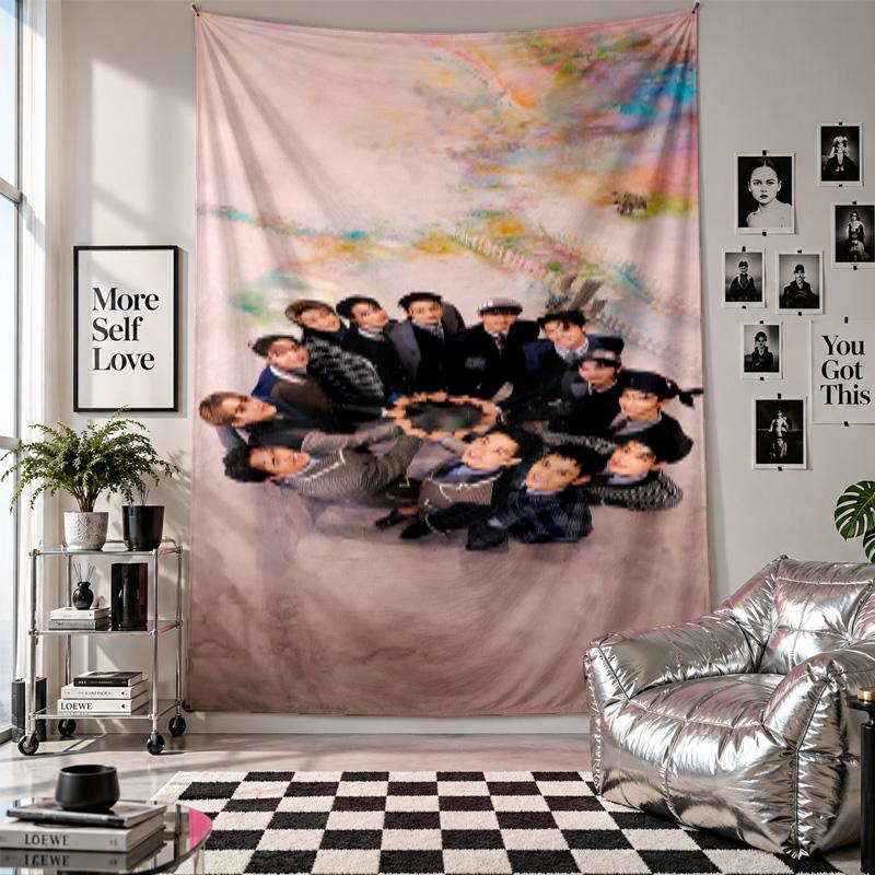 Wall TapestrySEVENTEEN Art Hanging Cloth Decorative Background Cover for Room Decoration