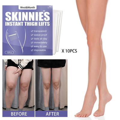 10Pcs/Set Thigh Pull Sticker Breathable Reduce Fat Ultra Thin Instant Thigh Lifts Adhesive Strips for Leg