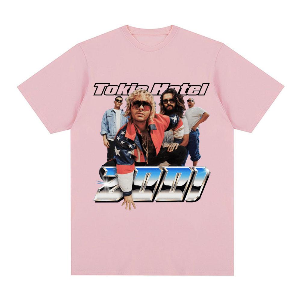 Niemiecki Zespół Rockowy Tokio Hotel Graficzny T-shirt Moda Męska Hip Hop Punk Krótki Rękaw T-shirt Casual Bawełniane Oversize'owe T-shirty