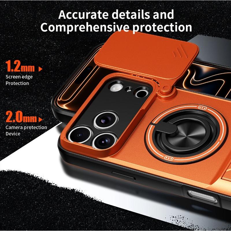 Neue Hülle für Für Iphone17 Pro Max 16 Pro Max 1 14 13 Schiebefach Kamera Schutz Aufstellständer Stoßfest Rückseite Magnetische Handyhülle