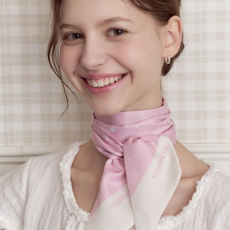 ENGBROX heart and sparkle twilly silk scarf_3 colors