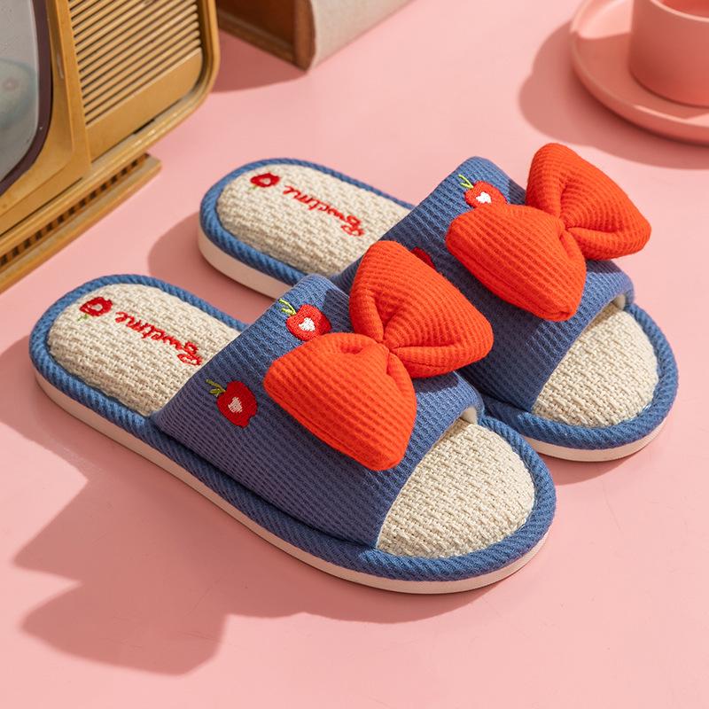 

Women s Japanese Style Breathable Linen Slippers - Soft, Thickened Sole for All Seasons 38-39 (fits 37-38)