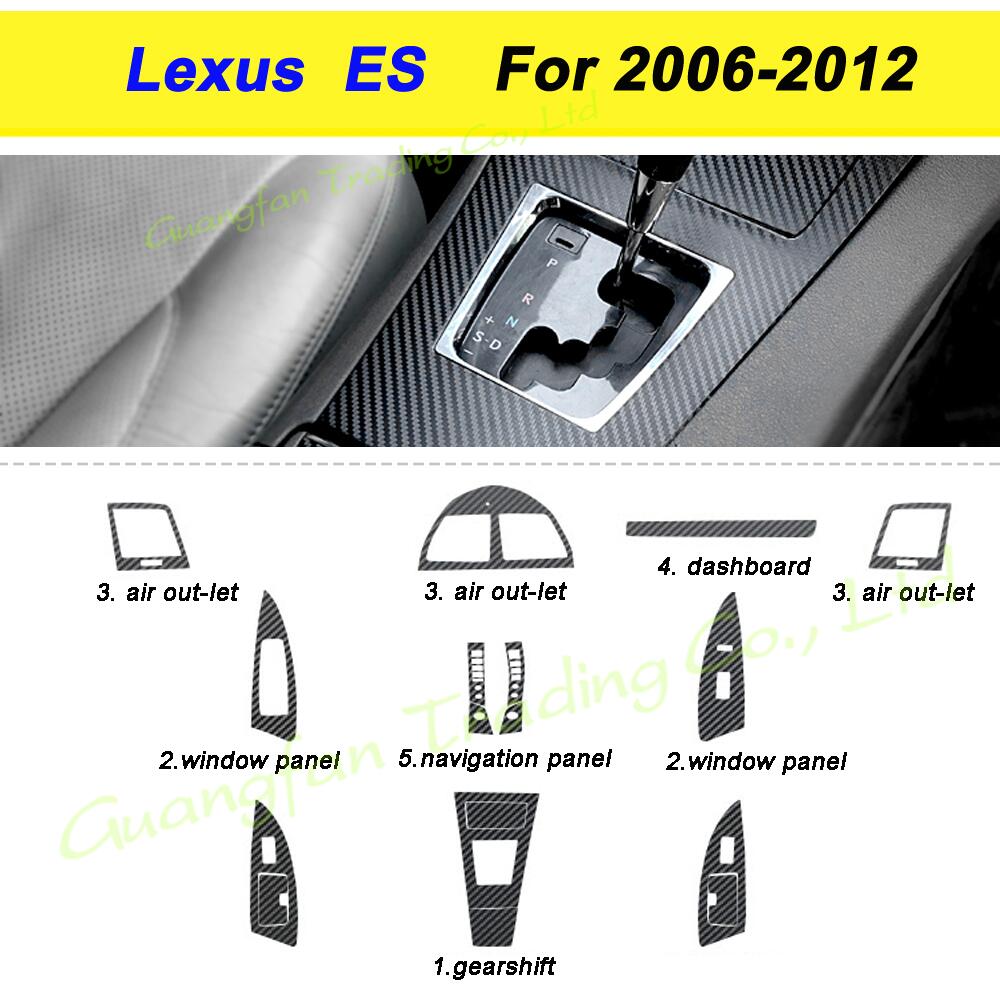 For Lexus ES240 350 2006-2012 Car-Styling 3D/5D Carbon Fiber Car Interior Center Console Color Molding Sticker Decals