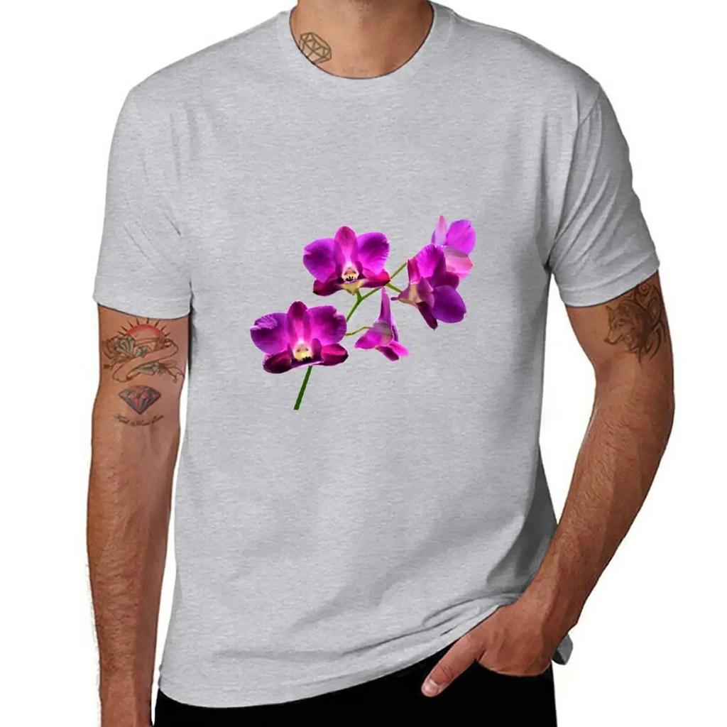 Purple Phalaenopsis (moth) orchids T-Shirt Blouse customizeds mens big and tall t shirts
