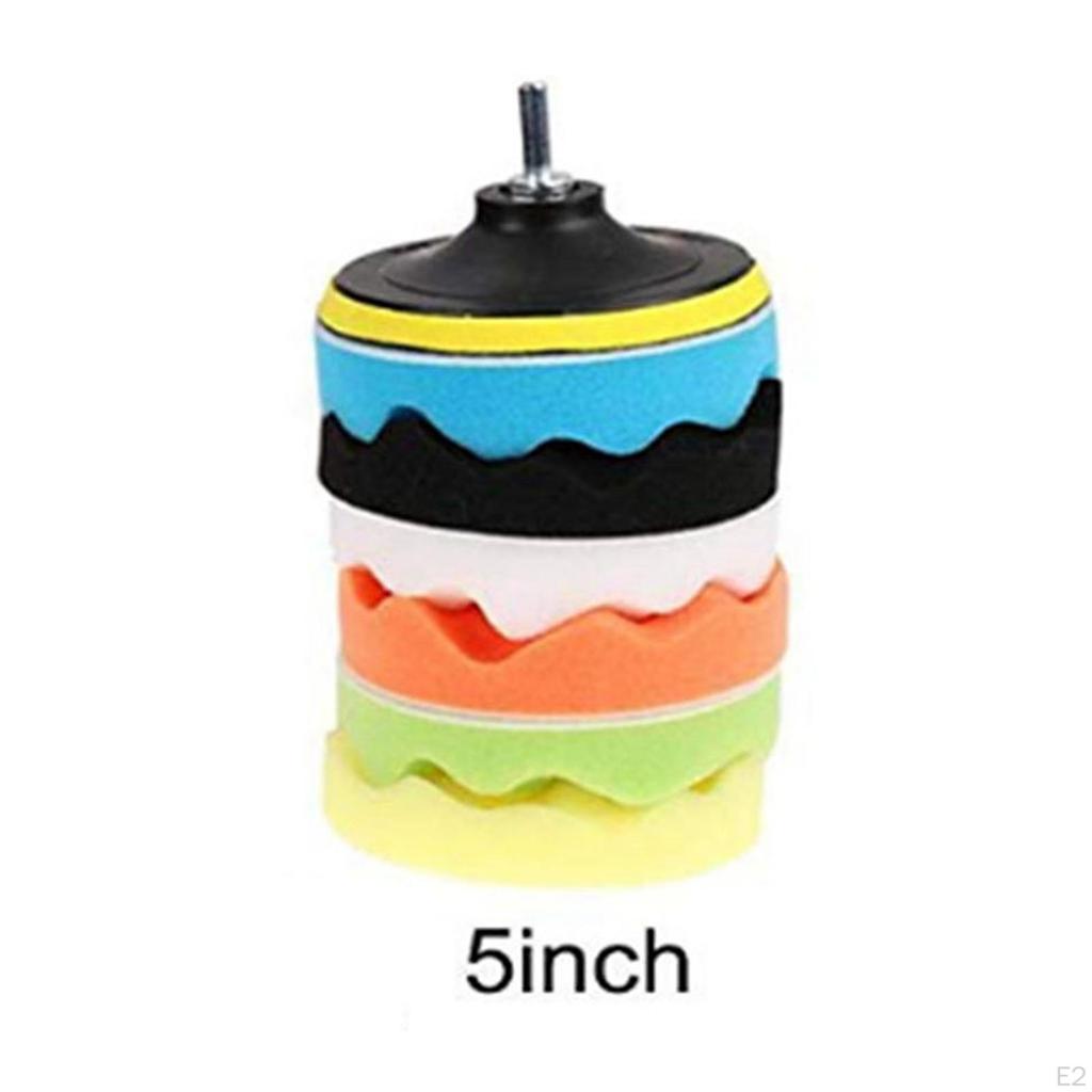 8 Pieces Polishing Pads Kit Buffing with Drill Adapter Polisher Attachment for