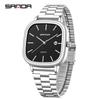 Fashion Square Dial Couple's Wristwatches Men Women Casual Daily Calendar Watch Waterproof Steel Strap Relojs