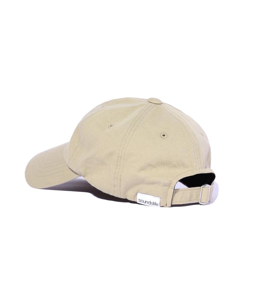 SOUNDSLIFE Vintage Lettering Washing Ball Cap Beige