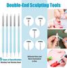 10-Piece Pottery & Nail Art Silicone Pen Set for Clay & Polymer DIY Projects