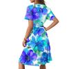 Women's Dress Trumpet Sleeves Short Sleeves Casual Floral V-neck Dress