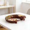 Dachshund Design Divided Tray,Aesthetic Decorative Salad Snack Tray,5 Section Be Freely Combined Dachshund Tray For Home Party