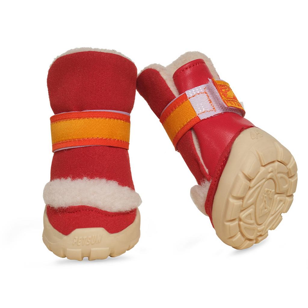  Hot Dog Shoes: Thick Warm Soft-Sole Cotton Shoes For Small-Medium Dogs (Teddy/Bichon)