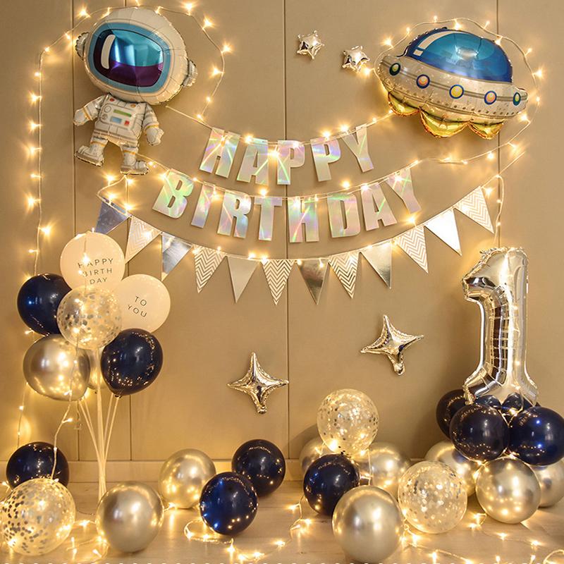 Birthday Balloon Decoration Letter Balloon Set Happy Birthday Party Banner Supplies