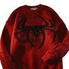 City Boy Spider Jacquard Rundhals Strickpullover Lockerer Schnitt Streetwear Herren Damen Winter