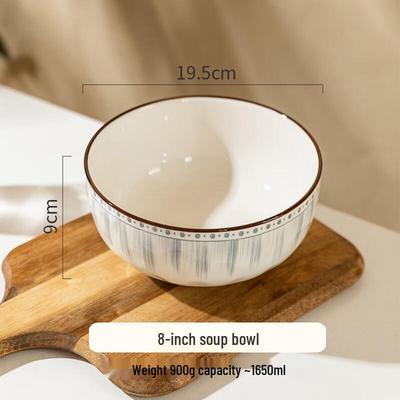 ZISIZ Large Ceramic Soup and Noodle Bowl