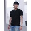 Men's Clothing Block Color Regular Shoulder Short Sleeve Summer T-Shirt Cool Feeling Cleanfit Trendy Top Lightweight Comfortable