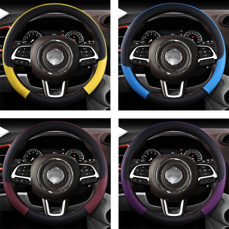 Leather Car Steering Wheel Cover Anti-slip for Jeep Renegade Auto Interior Accessories Interior Details