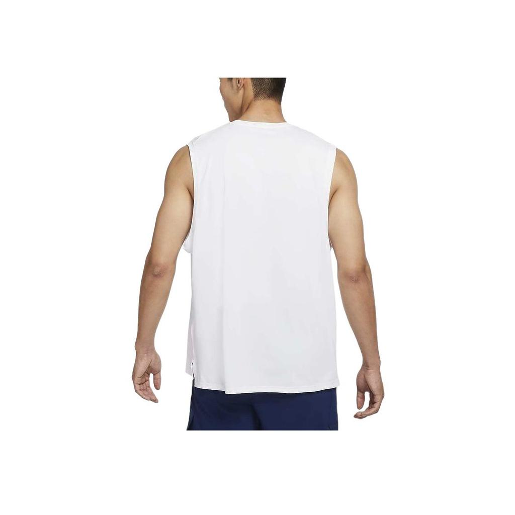 Nike Pure Color Logo Quick-Dry Breathable Sports Training Tank Top Men Tops White CZ1185-100