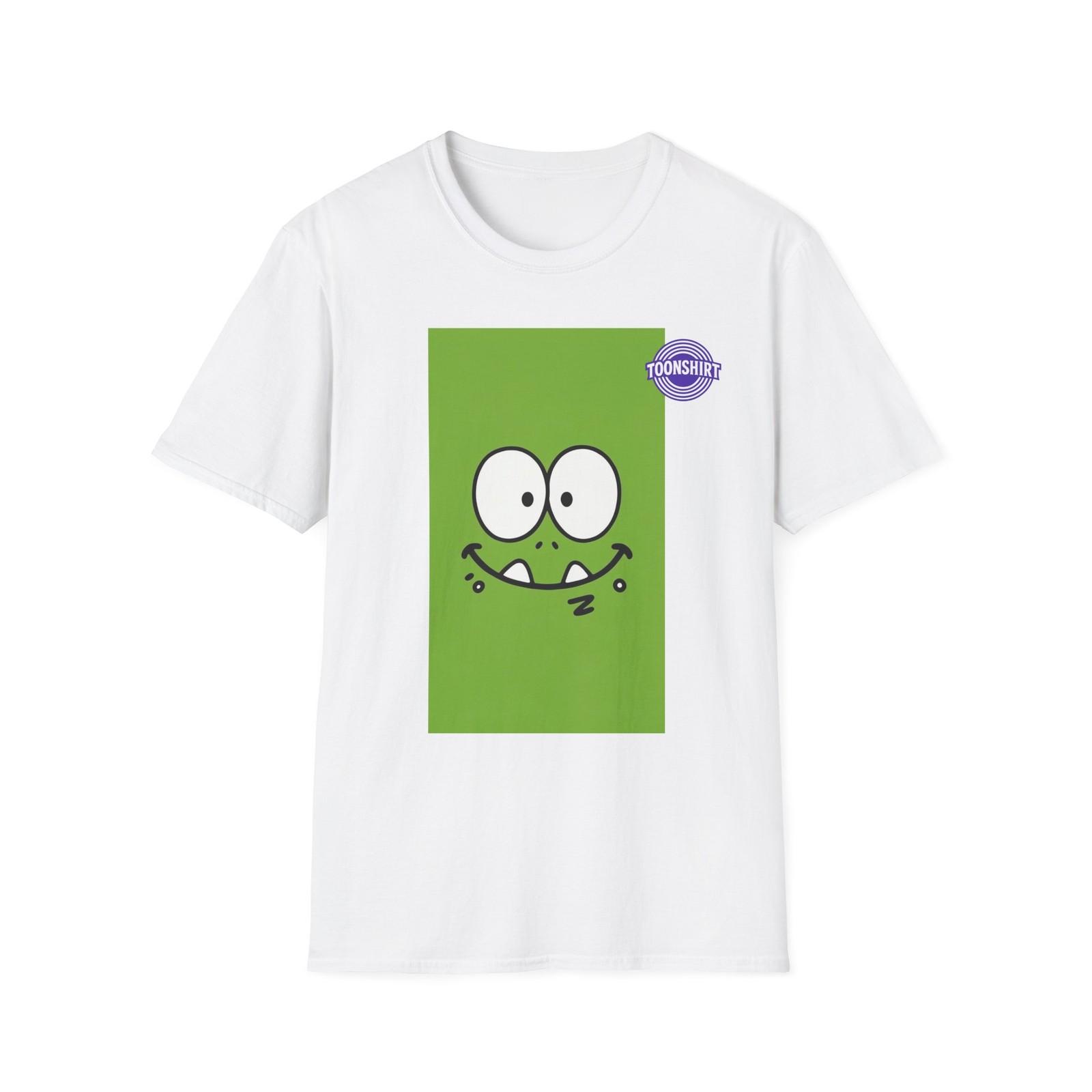 Quirky Monster Face Graphic T-Shirt S разноцветный
