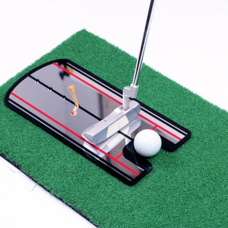 Golf Putting Alignment Mirror,Portable Practice Putting Trainer,Mirror Size 12x 6 Inch,Outdoors Or On Indoor Putting Mat