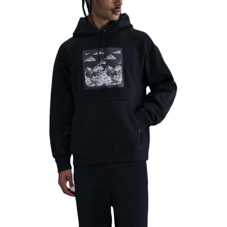 

Nike Solo Swoosh Hooded Printed Loose Long Sleeve Sweatshirt Men sweatshirt HV4114-010 S