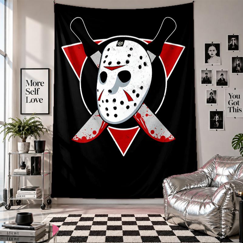 Wall TapestryHorror Movies Art Hanging Cloth Decorative Background Cover for Room Decoration