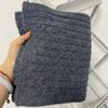 Korean version of solid color literary and artistic small twist scarf women's winter versatile simple wool imitation cashmere warm long small scarf
