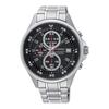 Seiko SKS627 Silver Stainless Steel Chronograph Watch 100m Water Resistant Fashion Timepiece