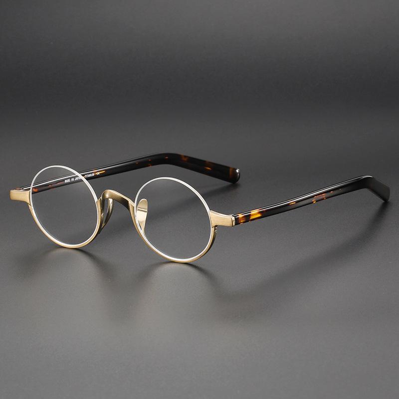 Retro Thick Frame Saki Man Nen Style Pure Titanium Glasses Frame