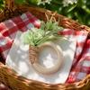 Artificial Flower Napkin Rings Rosemary Ring, Farmhouse Wooden Ring Holder, Rustic Faux Decorative Holders for Weddings Wedding Bridal Shower