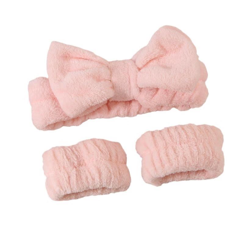 Coral Fleece Bowknot Absorbent Headband
