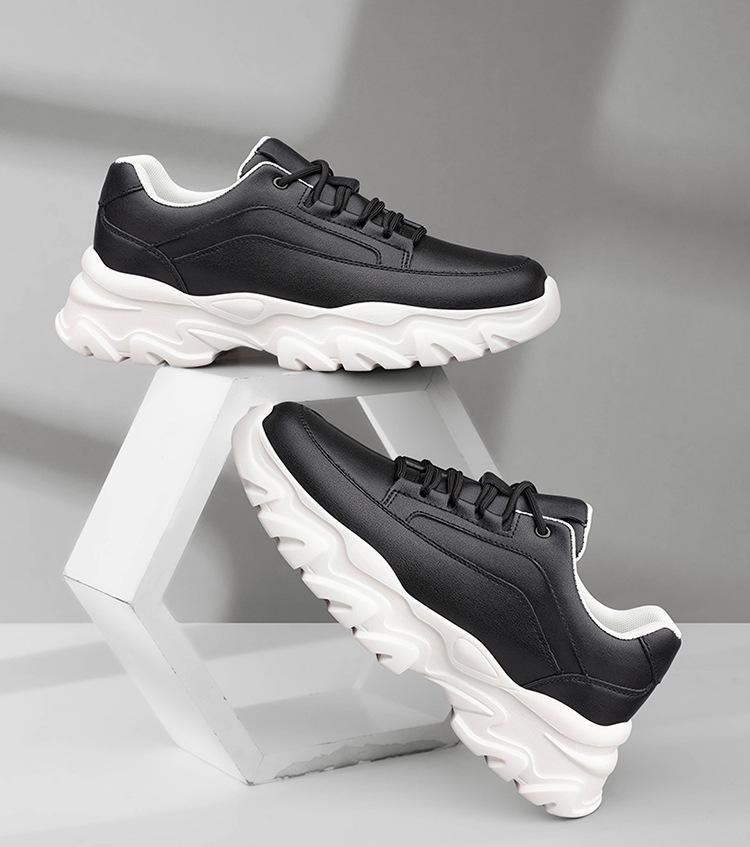 Men's 8cm Height Increasing White Breathable Casual & Running Shoes