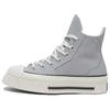 Chuck 70 De Luxe Squared High Grey Area/Black/Egret Unisex A08280C