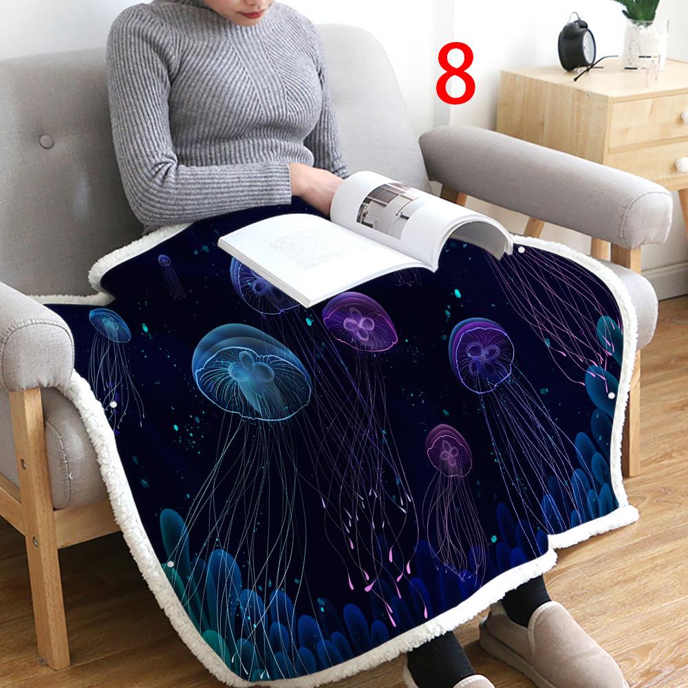 3D Flannel Warm Comfort Light Toss Multi-Size Magic Blanket Home Office Travel Bed Sofa Washable Blanket
