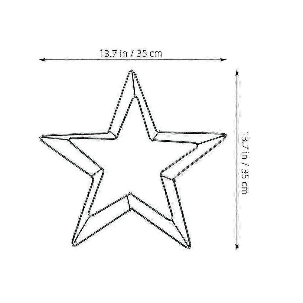 2026 Best!! Metal Iron Wire Five Pointed Star Floral Hoop for DIY Crafts