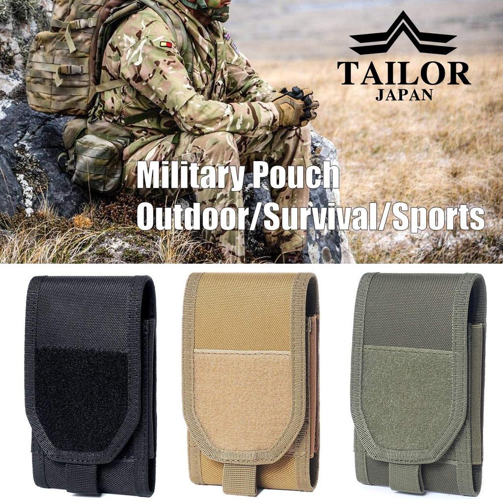 TAILOR JAPAN Smartphone Smartphone Military Compatible with Small Item Compatible with Other MOLLE Black Case, Pouch, Pouch, iPhone, Xperia,