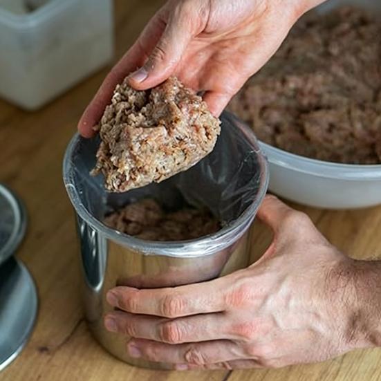 Pentola Vaporiera per Carne in Acciaio Inossidabile con Termometro Stampo Pressa per Salumi Fatto in Casa
