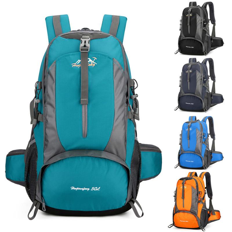 Outdoor Peak Hiking Backpack Waterproof Polyester Breathable Antibacterial For Camping Travel