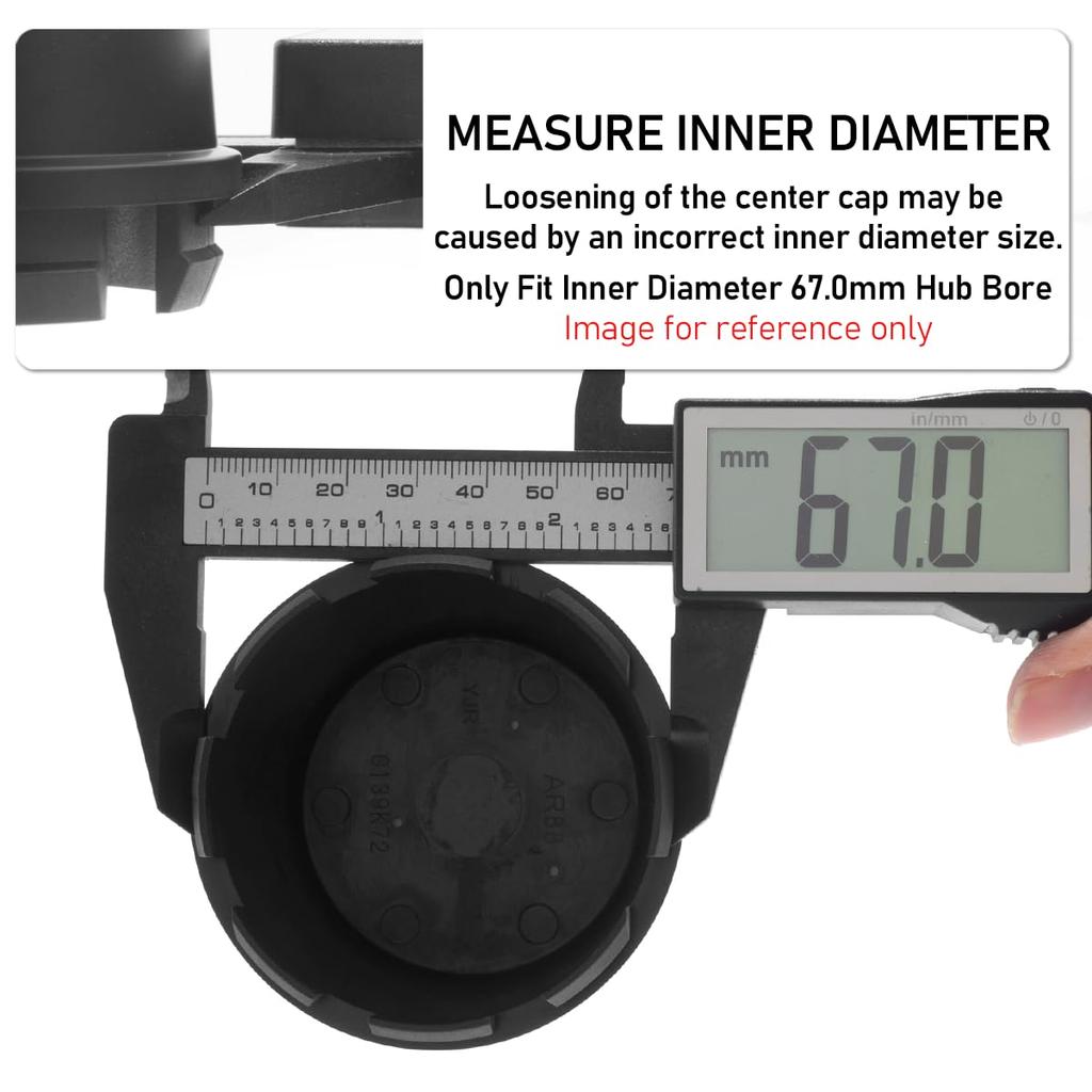 Rhinotuning Wheel Center Cap 71.7mm 67mm 4pcs Wheel Center Cap Matte Black Wheel Cap