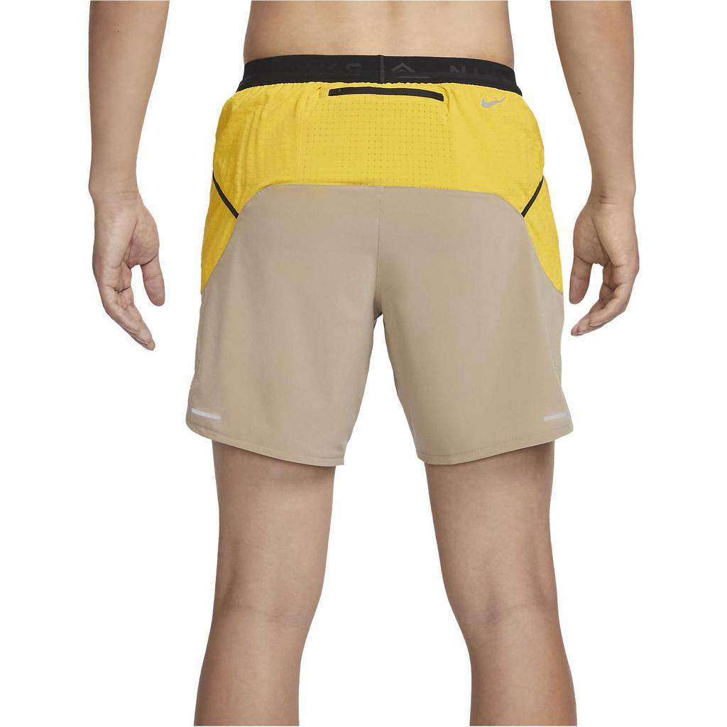 Nike Dri-FIT Contrast Quick-Dry Lined Running Shorts Men Bottoms Khaki FB4195-247
