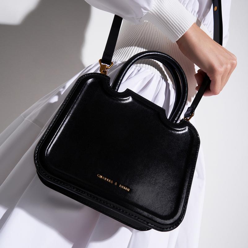 New CHARLES&KEITH Microfiber Synthetic Leather Perline Cookie Bag Crossbody Handbag Small Size Women's Multicolor CK2-30781598