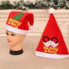 Set of 12 Christmas Party Santa Hat with Belt Decoration Festival Santa Hat For Holiday Celebration