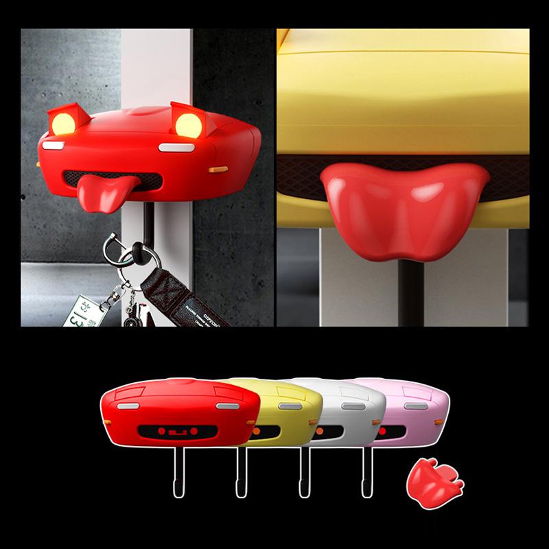 Porte-clés Thème Voiture Lumineux Forme Phare Crochet Matériau ABS Porte-clés Accessoire Inspiré Anime Crochet Universel Support à Forte Adhérence