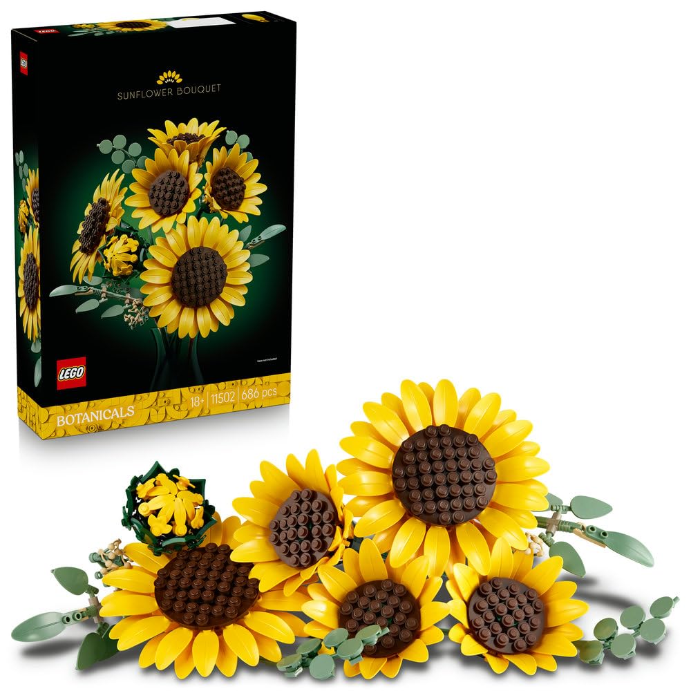 

LEGO Botanical Sunflower Bouquet Toy 11502 Artificial Flowers Houseplant Gift for Birthdays Men Women Interior Decor Stylish